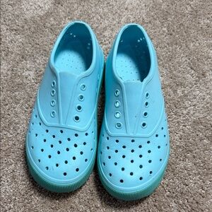 Kids Aqua Slip-On Water Shoes with Perforated Upper